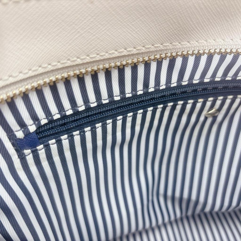 Kate Spade 2WAY bag Handbag Synthetic leather Blue x Ivory Women Used