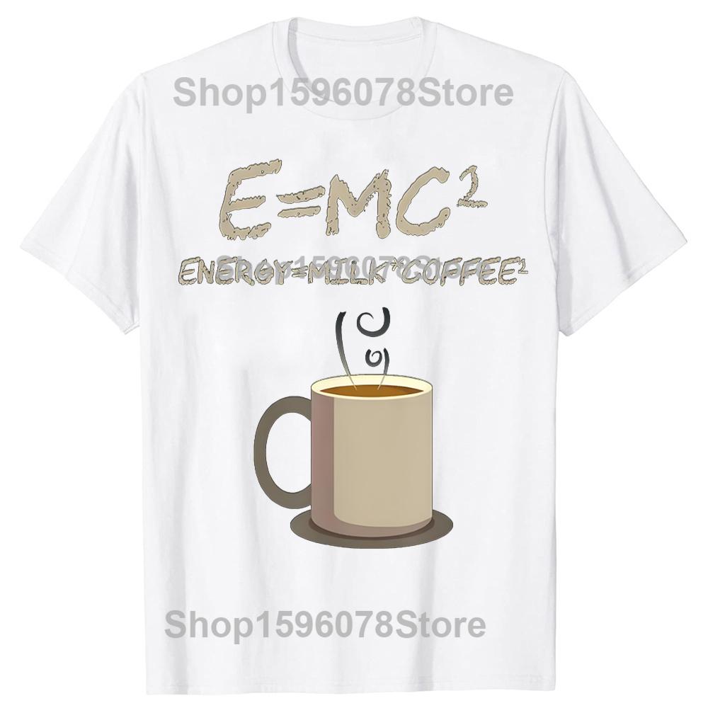 EMC2 Café Énergie Café au Lait Cadeau T-shirt Imprimé Personnalisé T-shirts Graphiques T-shirts Graphiques Camisas Streetwear