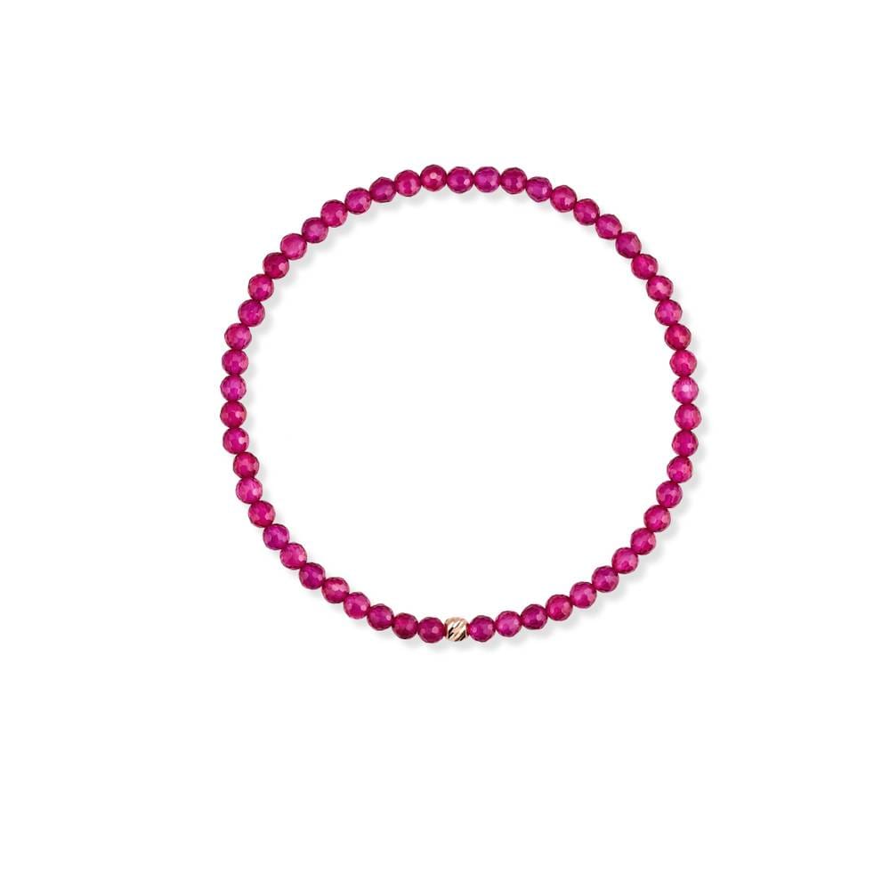 [Dorocy] 14K Color Flare Bracelet (Natural Stone)_Synthetic Ruby