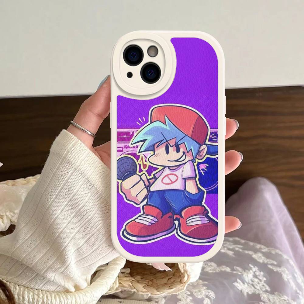 Music Game Friday Night Funkin Phone Case For IPhone 16 15 14 13 12 11 Pro Max Plus Soft Leather Cover