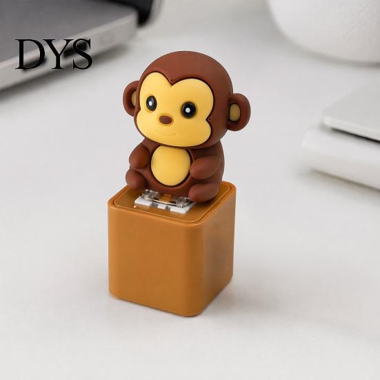 Keyboard Fidget Toy with Light Sound Animal Sound, Rechargeable Cow Goat Tactile Feedback Office Desk Monkey Pigeon Finger Clicker, Push Button
