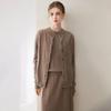Kang Sai Ni 100% Cashmere Women's Retro Cable Knit Cardigan: Fashionable, Loose, and Slimming Outerwear