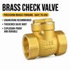 BSP Non-Return Valve Brass Brass Check Valve Durable Swing Check Valve