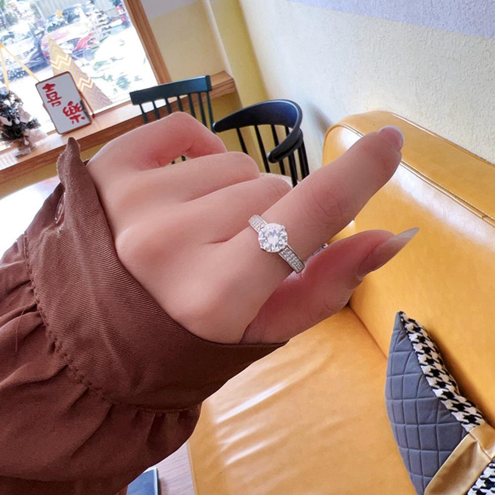 Vinregem Classic 100% 925 Sterling Silver Round Cut 7MM 1.25CT 3EX VVS1 D Color Real Moissanite Diamonds Ring 2Pcs Wedding Engagement Jewelry