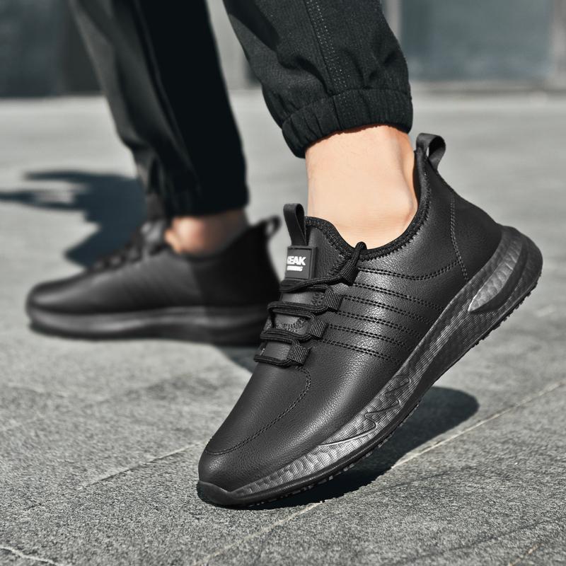 Hotel Chef Shoes Four Season New Light Plus Size Men's Kitchen Work Shoes Waterproof Non-slip Oil-proof Chef Gareer Casual Shoes