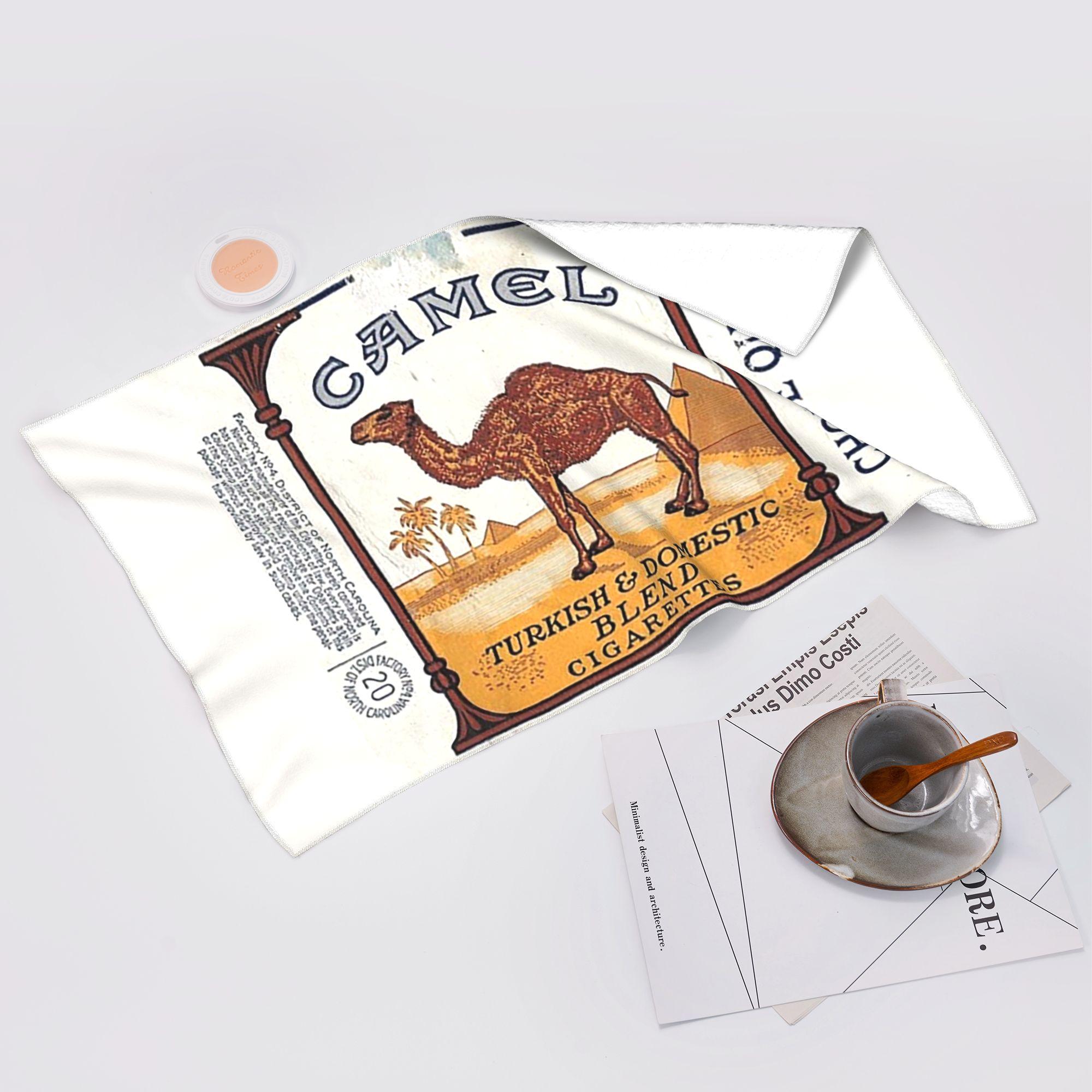Ka Chen Muxi White Vintage Camel Cigarette Pack Soft Face Towel Quick Dry Pool Bath Cotton Towels Absorbent