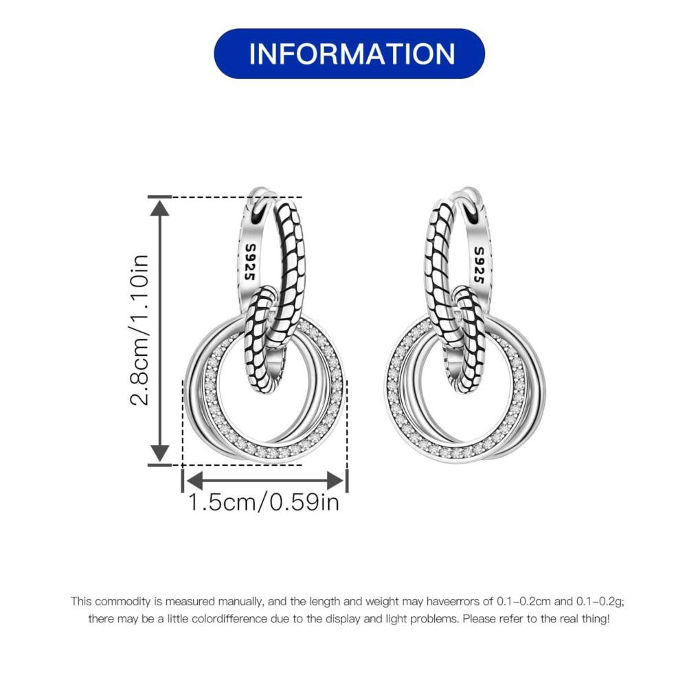 Copper Classic Multi Ring Earrings Series Drop Earrings For Women Party Fine Gift Elegant Birthday Jewelry