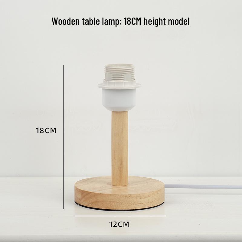 Nordic Woodcraft E27 Table Lamp Holder – LED Bedside Lamp Fixture Accessory.