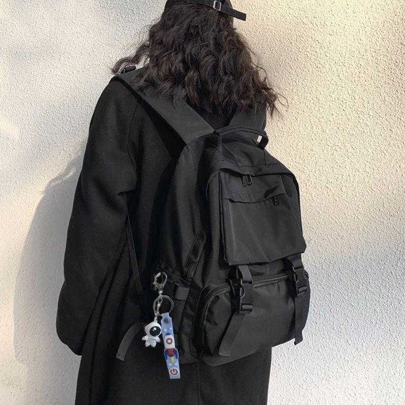 School Bag Female Korean Version High School Harajuku College Student Ins Backpack Large Capacity Backpack Male