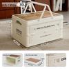 ZhiChu 30L Folding Camping Storage Box with Double Door & Handle