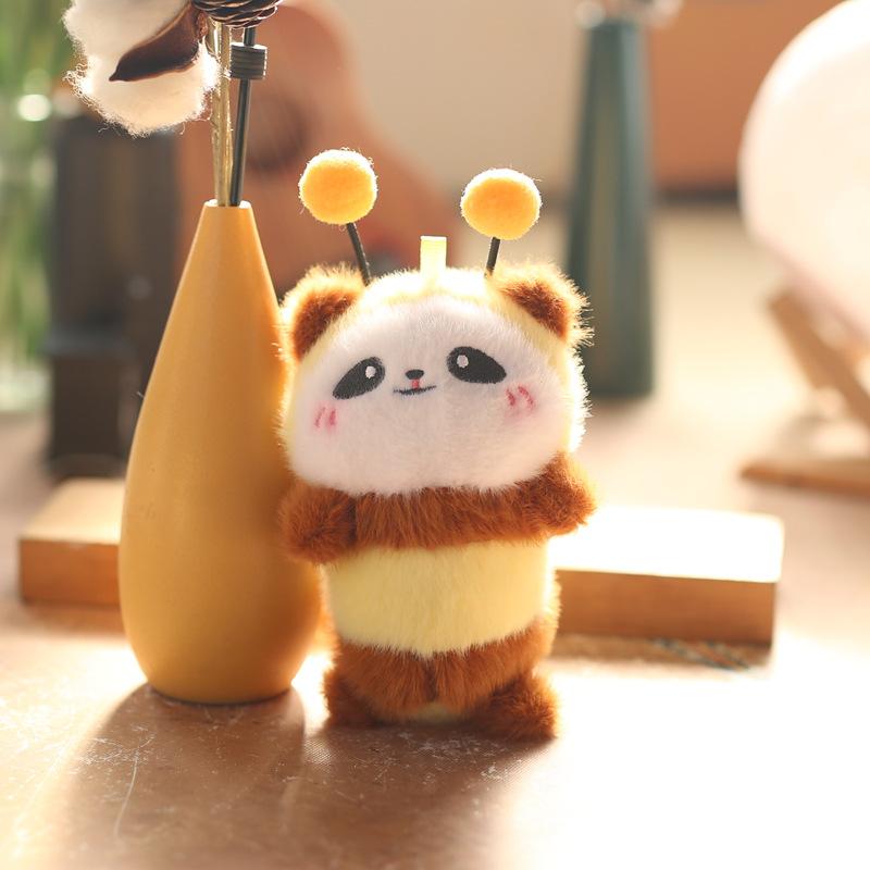 Cute Cute Drag Bee Panda Pendant Plush Toy Doll Bag Hanging Decoration Keychain Doll Doll Doll