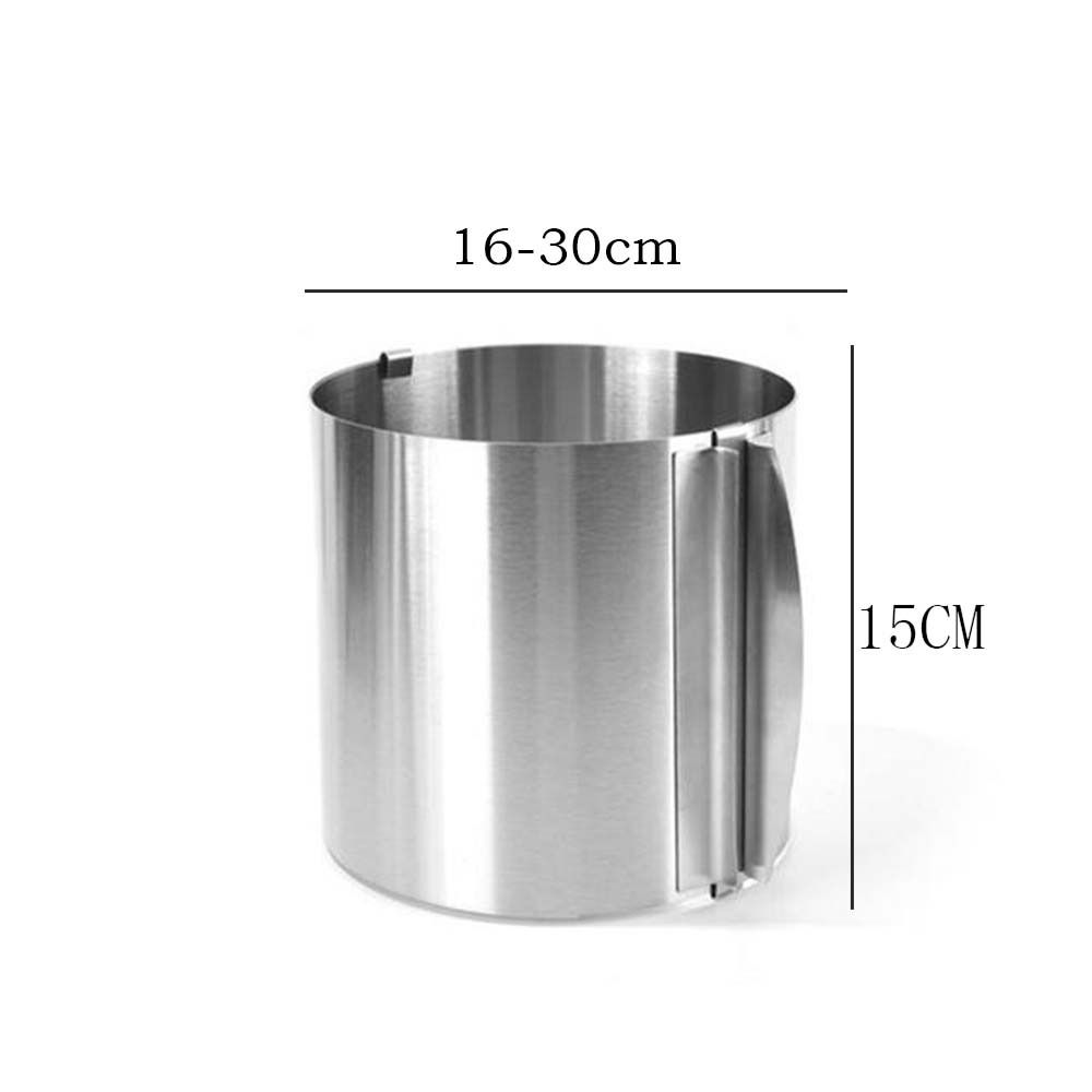 

Rustproof Circular Graduated Stainless Steel Cake Mold Cake Cutter Cake Ring Mousse Ring 15cm