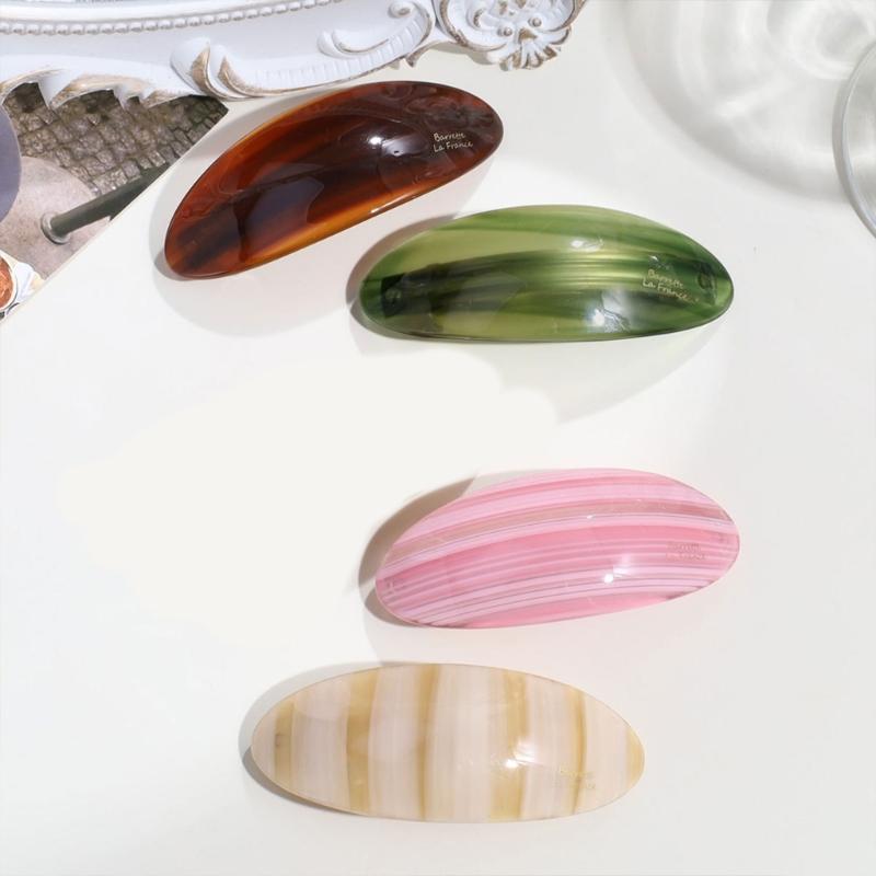 Elegant Oval Acetate Hair Clip For Office Women Secure NonSlip Updos Grip Hairpin For Daily Wear Various Hairtypes