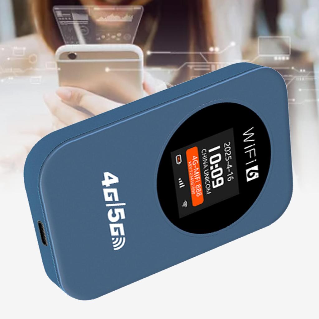 Portable 4G WiFi Router Mobile Wireless Hotspot for Travel Camping Hotel LCD Display 3000mAh Battery Support SIM Card Asian Version