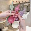 Set de 4 linguri ceramice în formă de stea, culori macaron, 15 cm, polonic de supă pentru uz casnic, linguri creative de valoare ridicată pentru terci, tăiței, înghețată, deserturi