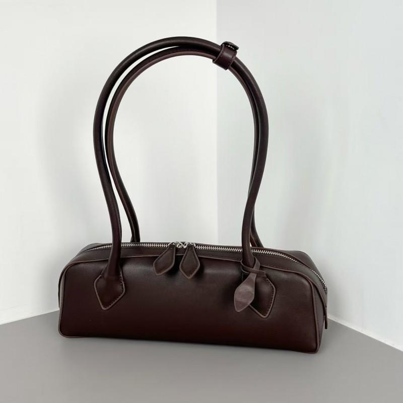 Genuine Leather Baguette Handbag Women French