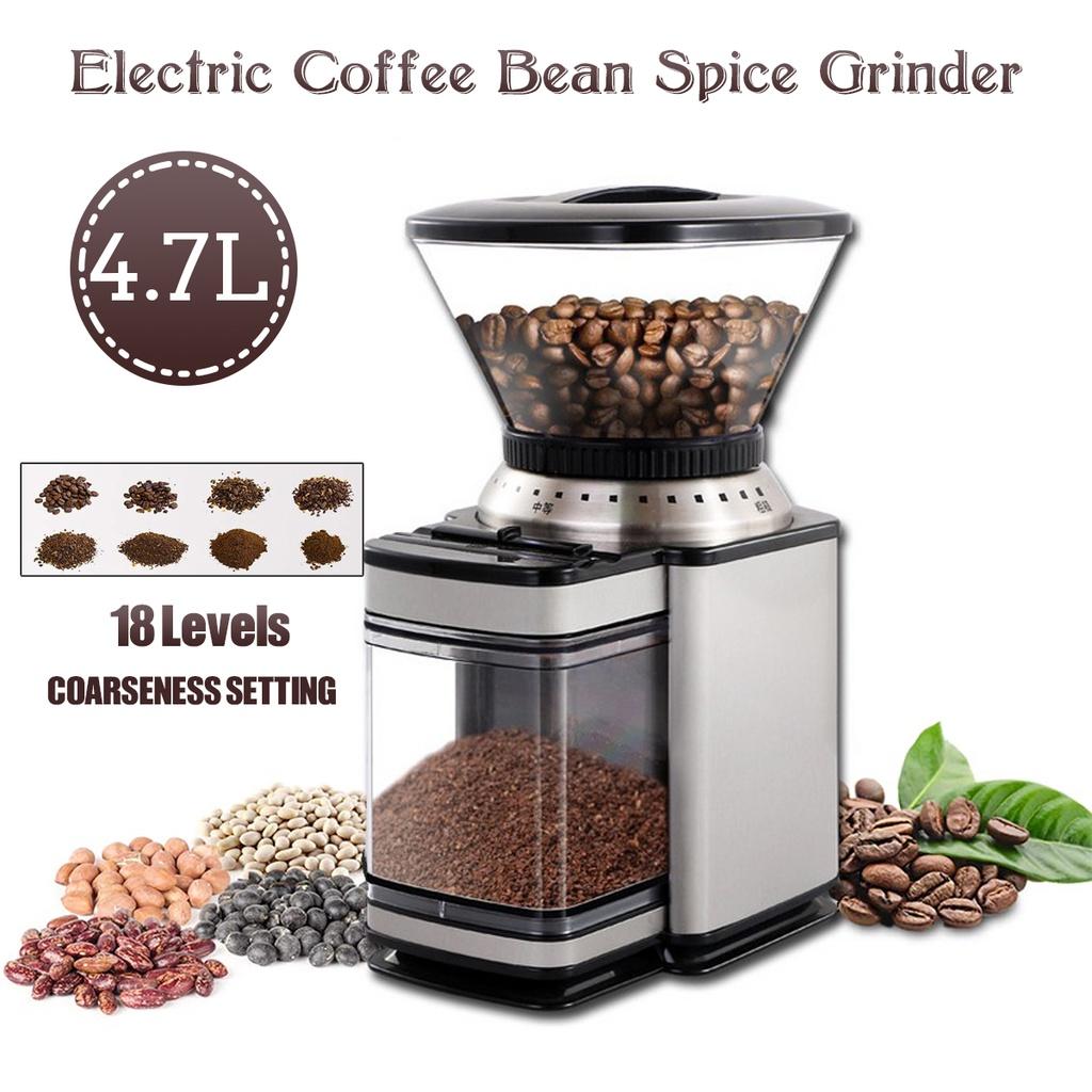 Electric Coffee Grinder Coffee maker Machine 4700ML Beans Mill Nuts For Kitchen Office Cafe Stainless Steel 120W 32 cups 220V