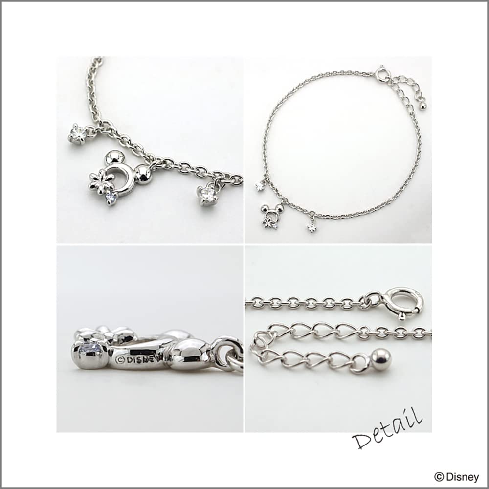 Mickey Silver Bracelet with Rhodium Plated Cubic Zirconia [Disney] (VBLDS20010)
