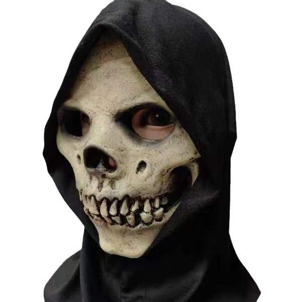 Schedelmasker Halloween latex horror masker, spookhuis helm rekwisiet Halfgezicht schedelmasker