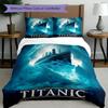 3pcs Duvet Cover Set (1*Duvet Cover + 2*Pillowcase, Without Core), RMS Titanic Print Bedding Set, Bedroom Decor, All‑Season, Gift
