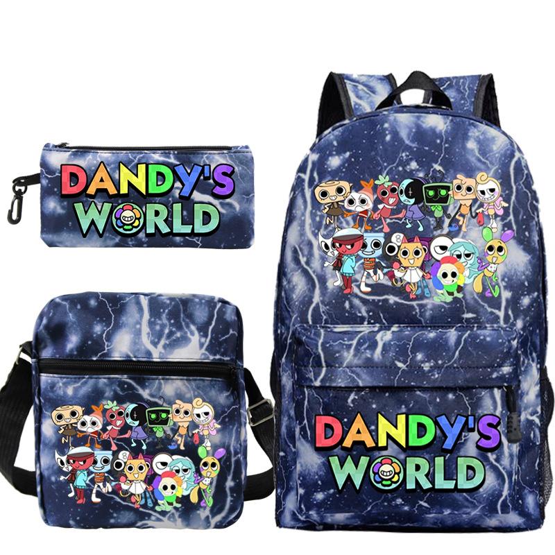 Dandy's World Game Merchandise Printed Primary and Secondary School Schoolbag Three-piece Popular Children's Backpack
