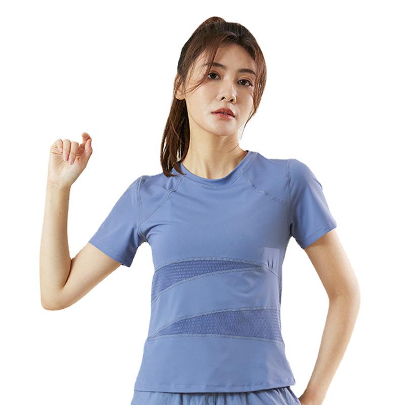 Women's Quick-Dry Yoga T-Shirt - Breathable Short Sleeve Running Top, Summer 2023 Fitness Style