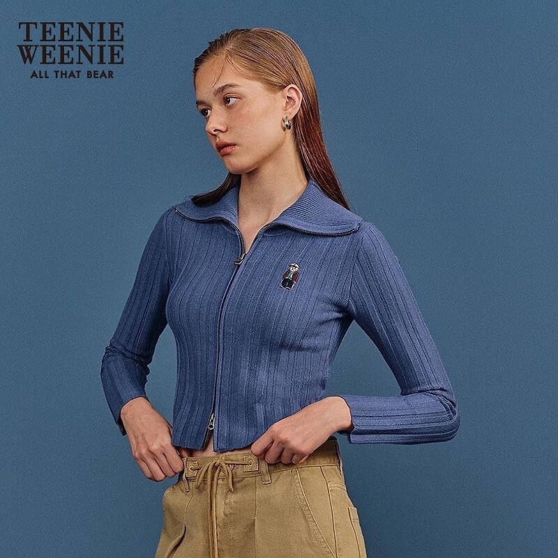 Teenie Weenie Women's Polo Collar Knit Cardigan