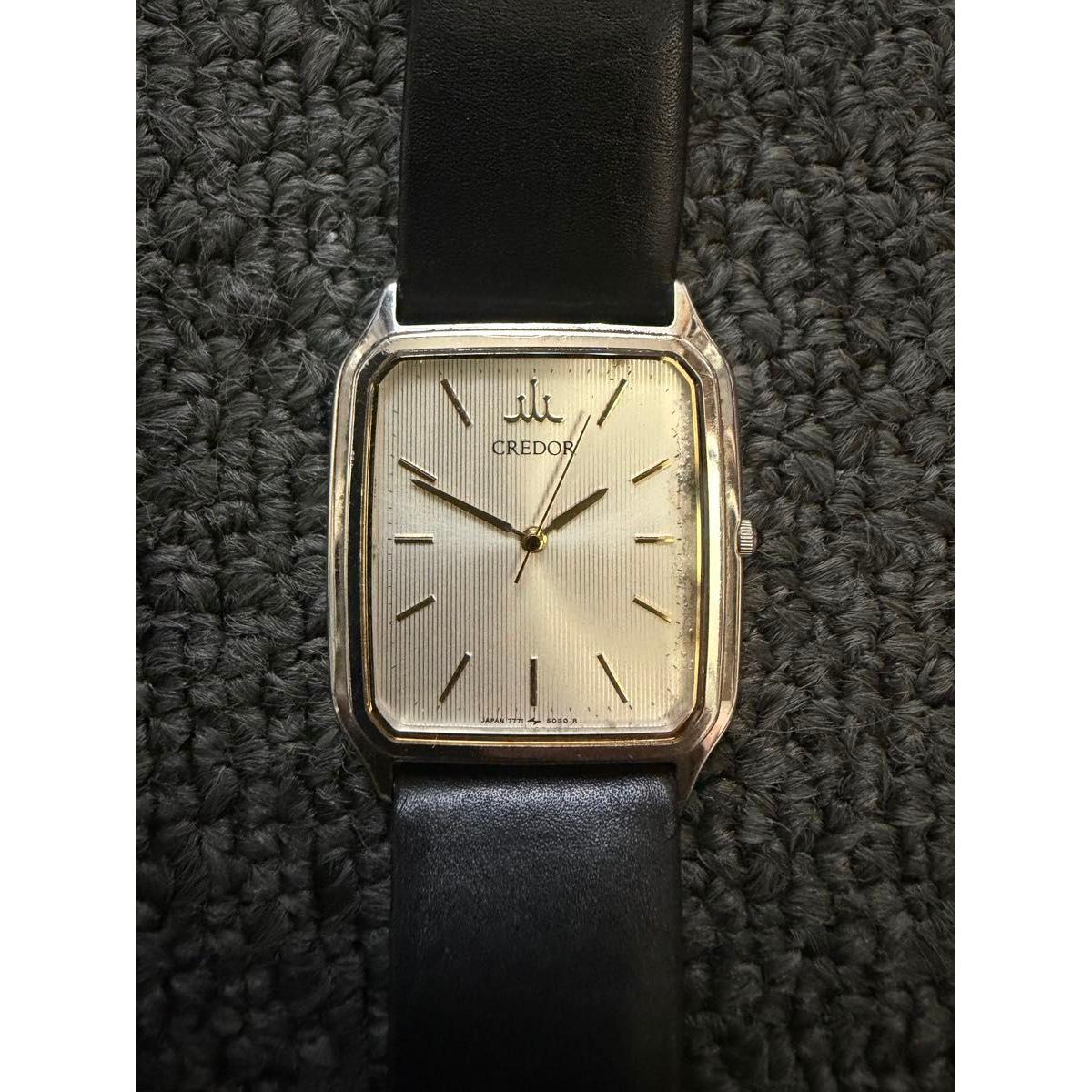Used SEIKO CREDOR 7771-5030 Quartz Men s Watch Square