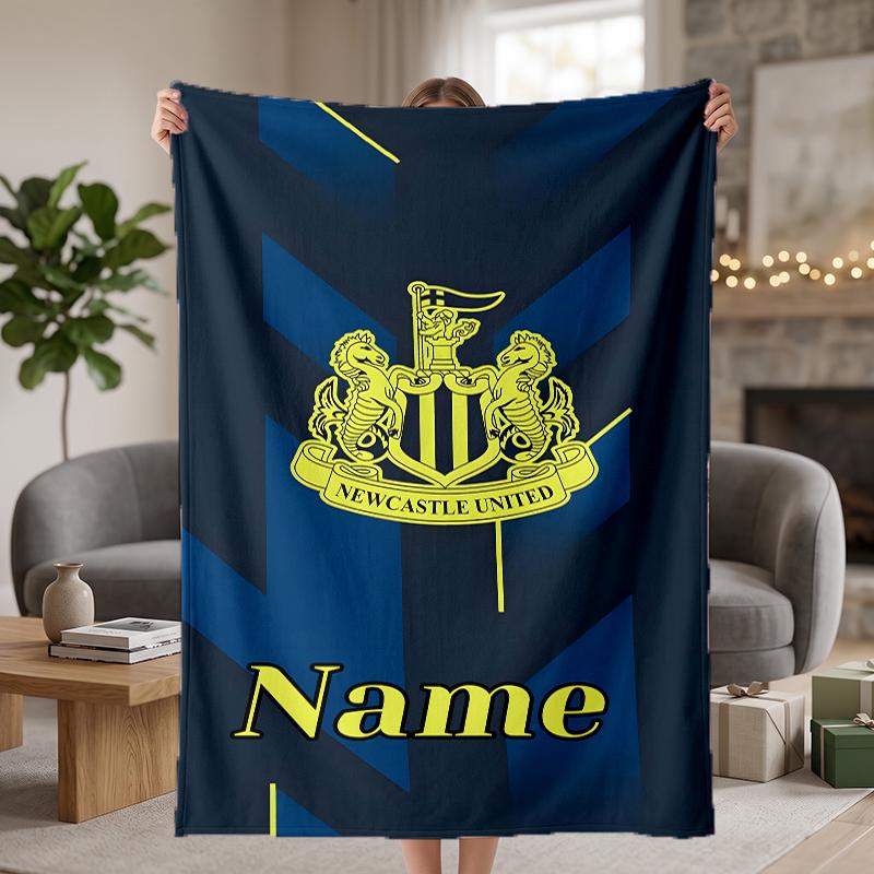 Newcastle Unite Custom Flannel Blankets Soft Warm Cozy Throws for Home Decor Holiday Gifts