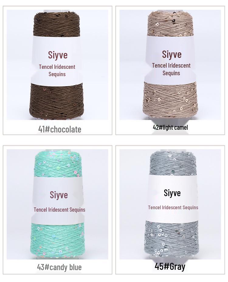 Si Yue Tencel Iridescent Paljettgarn: Handstickat Mode Bländar