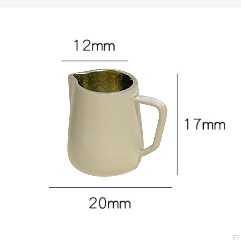 1/6 1/12 Puppenhaus-Miniatur-Dekoration Mini-Kaffeekanne mit Milchaufschäumfunktion Spielzeug