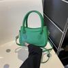 Trendy Minimalist Shoulder Bag 2023 Pure Color Texture Fashionable Fresh Street Style Pu Small Crossbody Bag