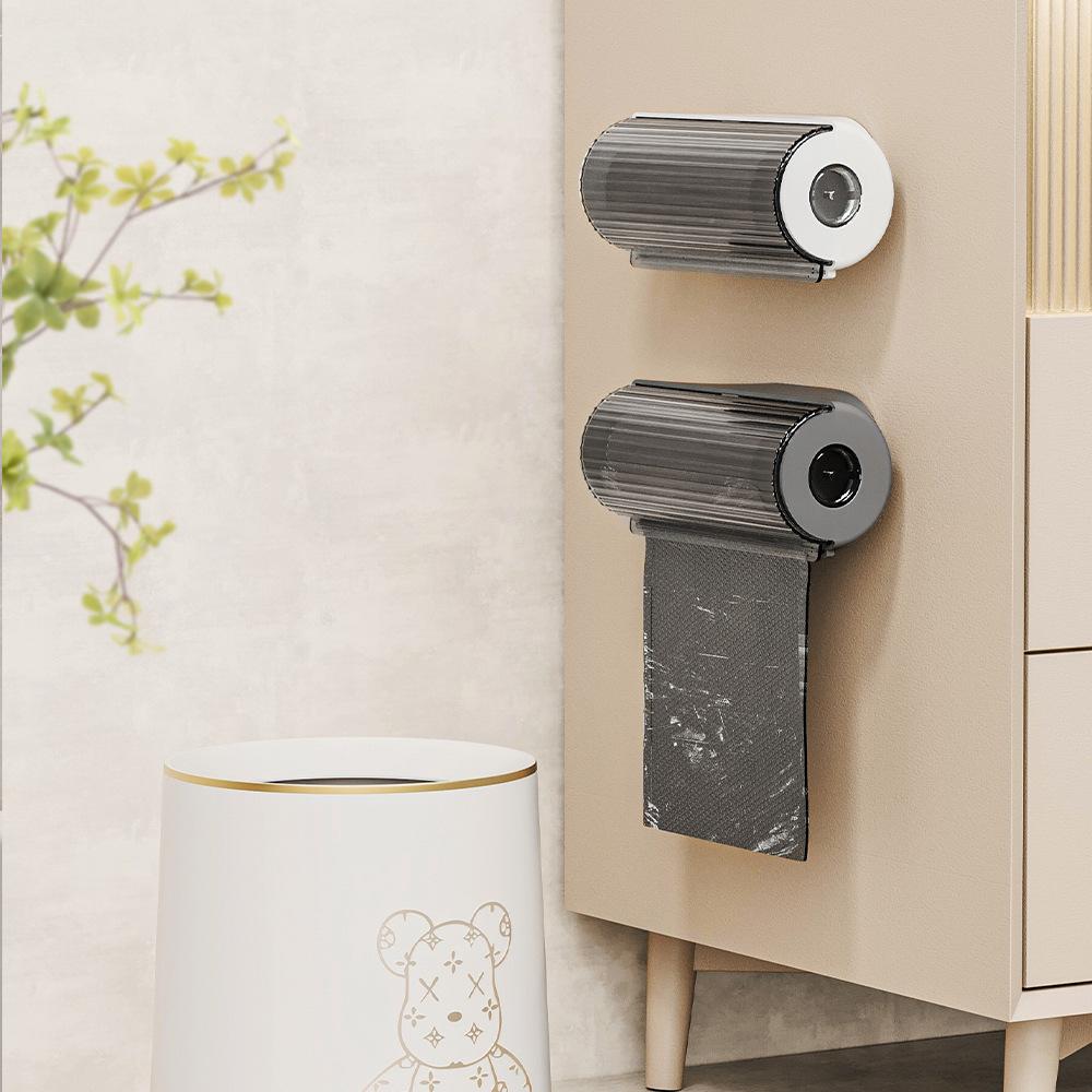 Trash Bags Storage Box Wall Mounted Kitchen Bathroom Plastic Garbage Bag Container Dispenser Home Storage