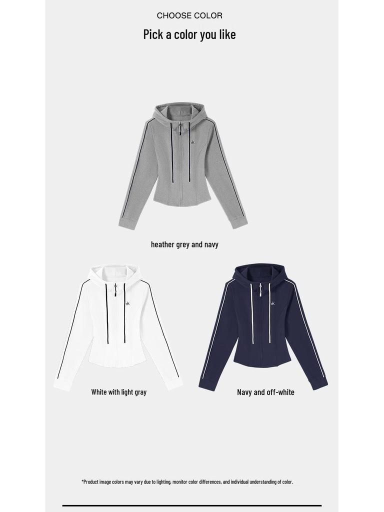American Retro Classic All-Cotton Slim-Fit Hooded Windproof Sweatshirt Jacket for Autumn/Winter Running