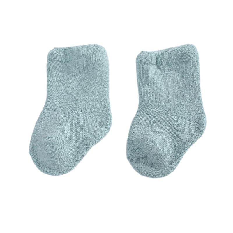 

Дитячі однотонні теплі бавовняні шкарпетки, зручні для шкіри та дихаючі нековзні шкарпетки M