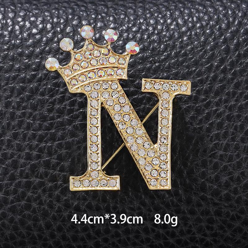 Unisex Versatile English Letter Brooch Lapel Pin for Suits and Clothing
