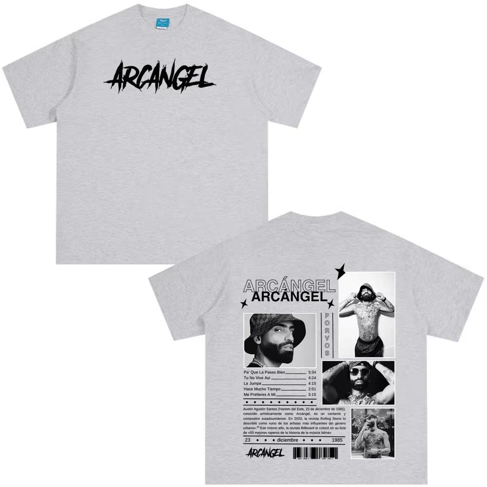 Rapper Arcangel 2025 Album‑Themed Graphic Print Unisex Hip‑Hop Fashion Loose Short‑Sleeve Fan Gift Unisex Women And Men T-shirt
