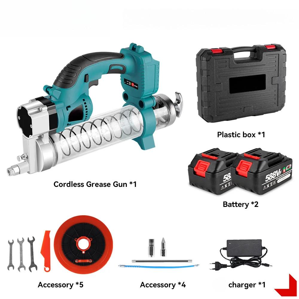 10000PSL Cordless Electric Grease Gun High Pressure Car Lubricating Oil Machine Car Maintenance Power Tool