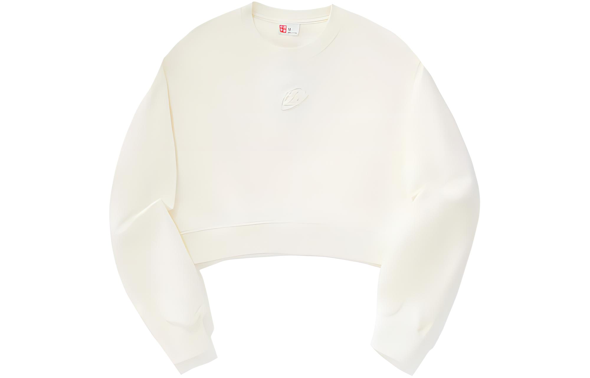 Li Ning Sweatshirt Women s Ecru AWDU352-1 L