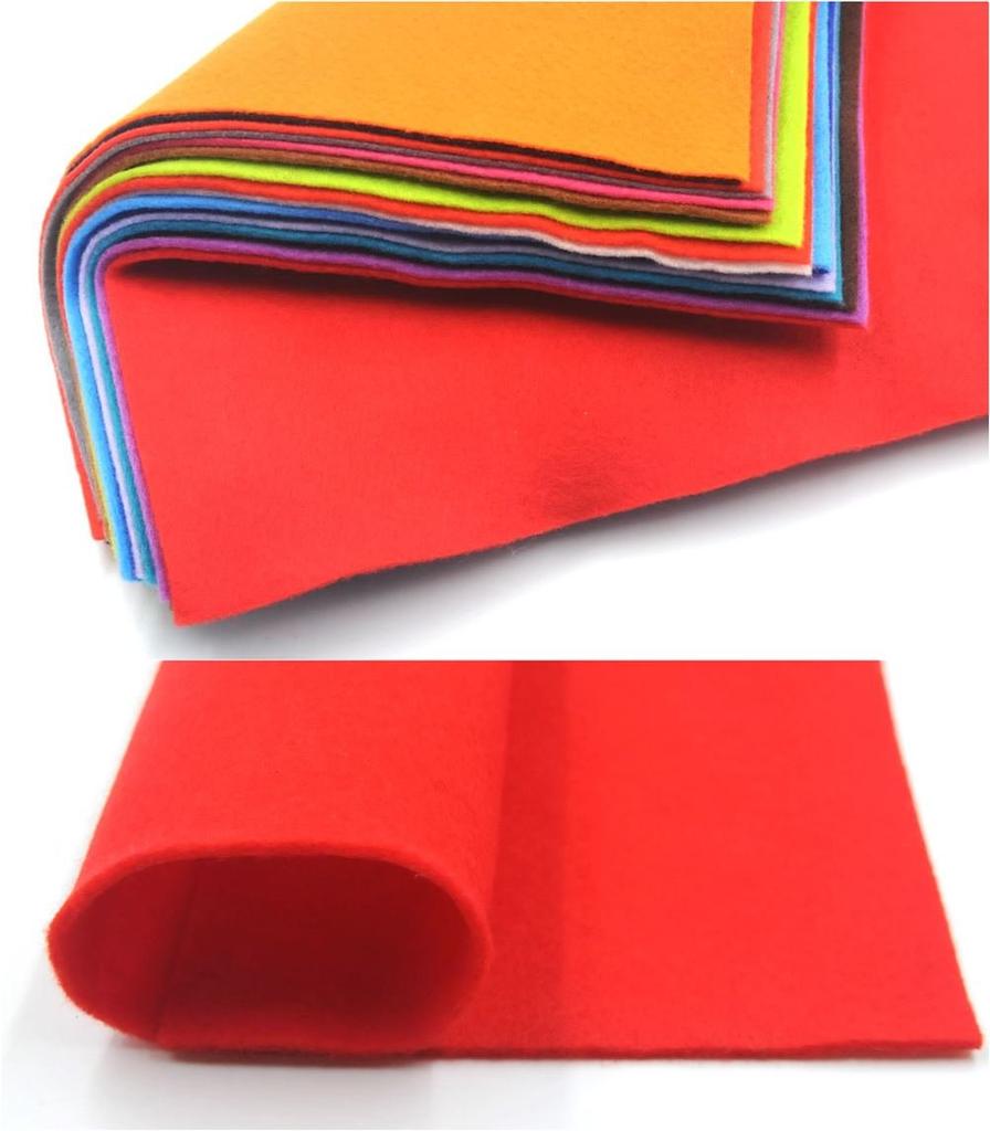 RakuMoMo Soft Colored Felt, 40 Colors, 30x30cm, 1.4mm Thick, Craft Supplies, Handmade, DIY