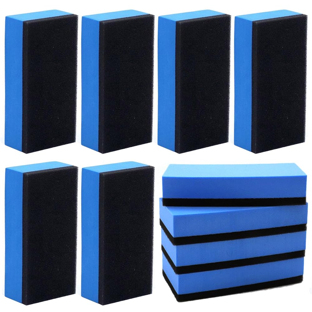 Set of 10 Car Wash Coating Sponge Brushes for and More Sponges, Dual-Layer Sponges, Cars, Motorcycles, Cleaning, Maintenance,