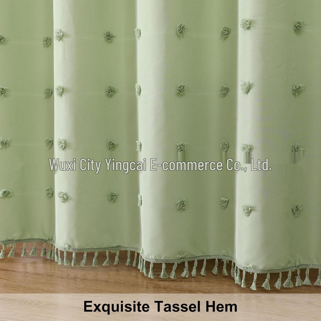 TEMU Hydrangea Polyester Shower Curtain - 3D Jacquard Design