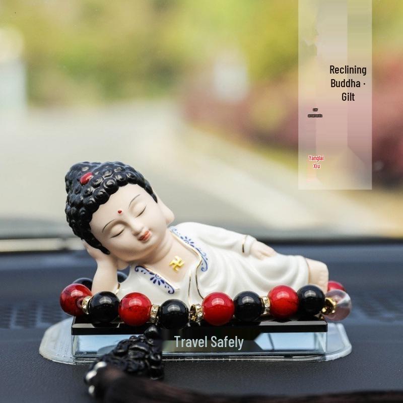 Maitreya Buddha Car Ornament: Creative Center Console Decoration for Safety and Style.