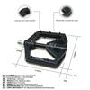Aluminum Alloy Wide Anti-slip 3 Bearings Mountain Bike Pedal for General Use, Suitable for Steep Slopes, Bicycle Pedal Accessory