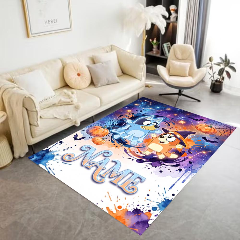 Halloween Friends Costume Customized Name Floor Rug Office Rug Perfect for Decorate Room Study Room Kitchen Game Room Anti-slip Rug Decorate Offices