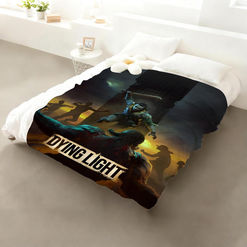 

Game Dying Light Throw Flannel Throw Blanket: Soft Kid-Friendly Warm Anti-Static All Season Washable Couch Bed Home 75x90cm
