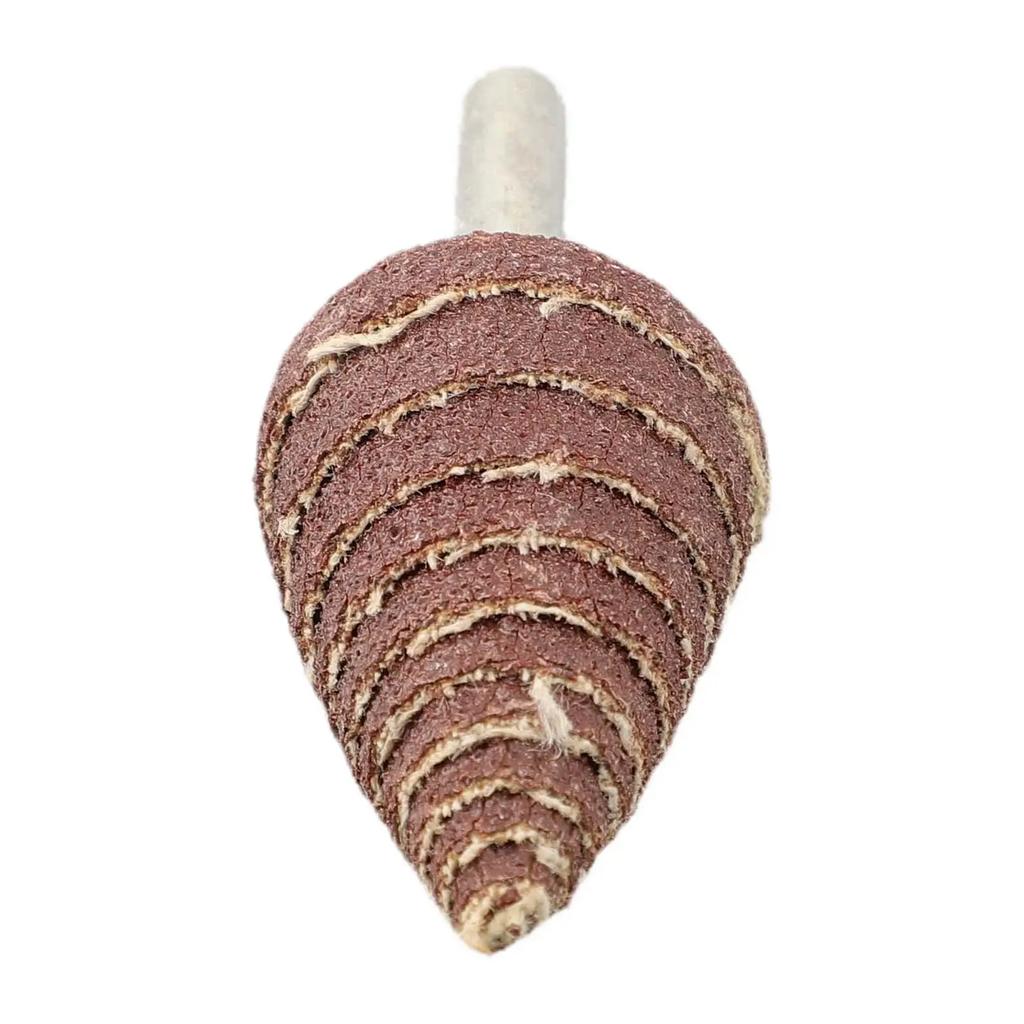 Sandpaper Grinding Sanding Head Flap Polishing Wheel Discs Mandrel 6mm Shank 80 Grit For Drill Wheel Conical Rotary Tools