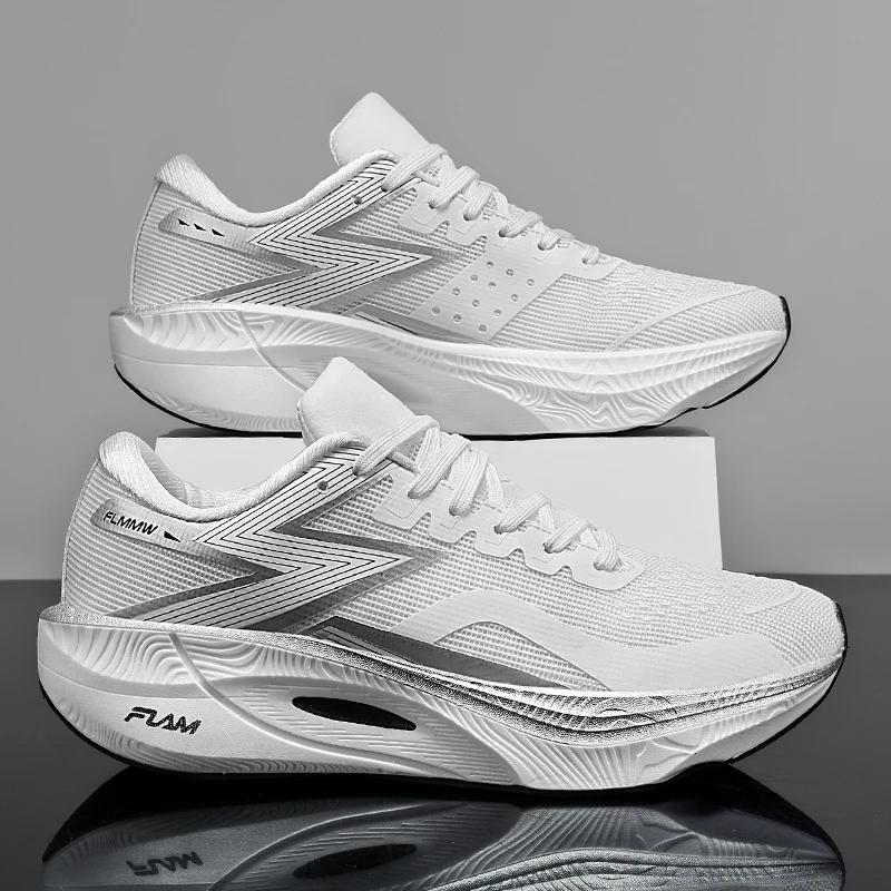 Karbon Plaka Maraton Erkek Spor Koşu Ayakkabıları Hava Yastıklı Hafif Kadın Atletik Spor Ayakkabıları Yürüyüş Koşu Ayakkabıları