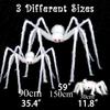 Horor obří chlupatý pavouk Realistické strašidelné bílé pavoučí rekvizity s červenýma očima pro strašidelný dům Halloweenská dekorace 30/90/150 cm