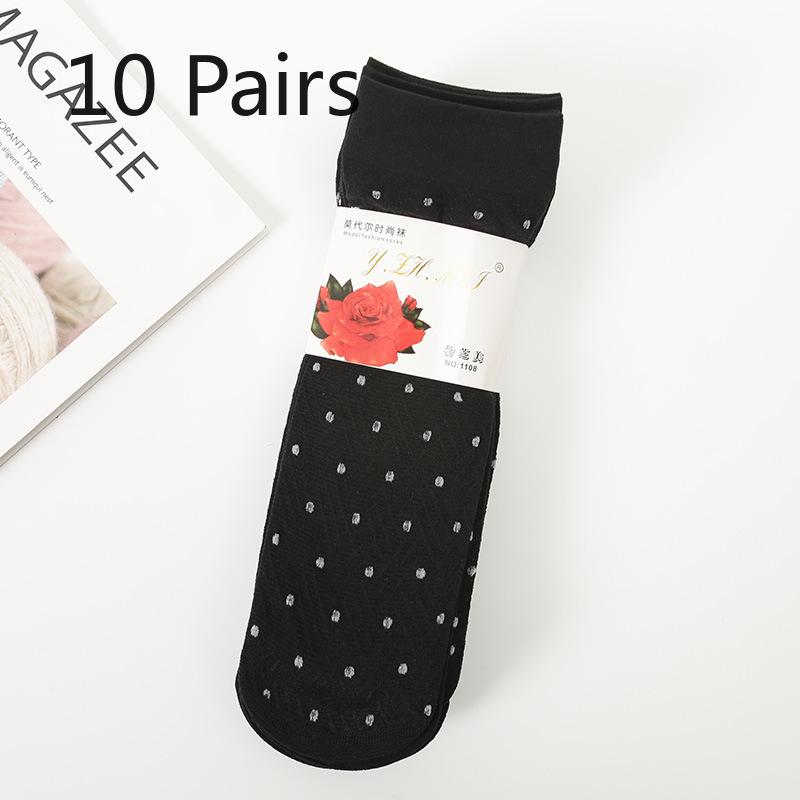 

10 пар утолщенных гольфов до середины икры, теплые, непродуваемые, противоскользящие и устойчивые к зацепкам вельветовые носки для осени и зимы 10 pairs чёрный